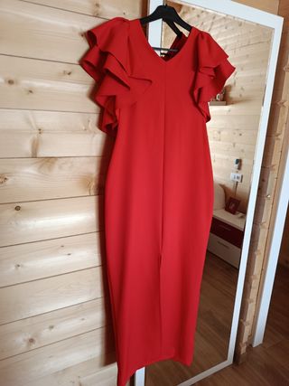 Vestido de fiesta rojo mujer