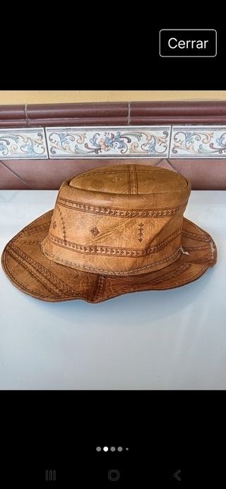 Sombrero Cuero Western 16x19.5cm