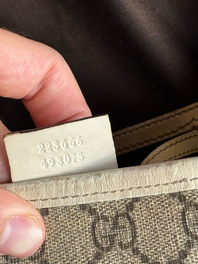 Marsupio Gucci monogramma beige/marrone