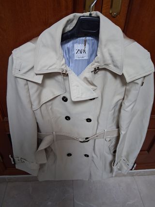 Gabardina Zara Beige Talla XS