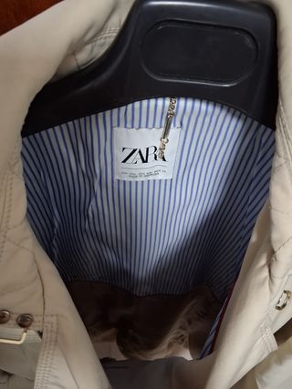 Gabardina Zara Beige Talla XS