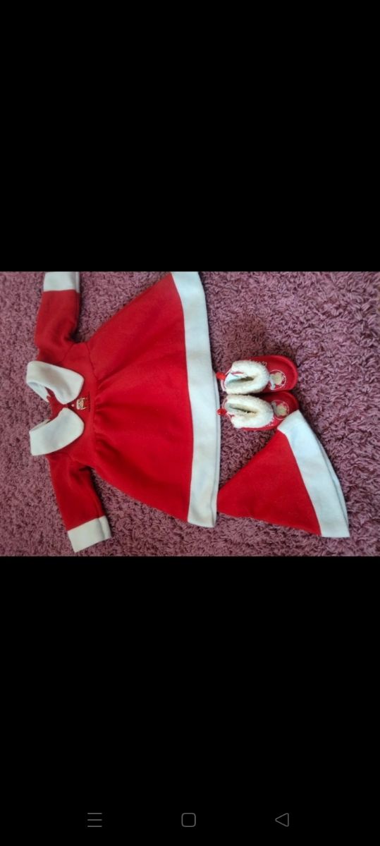 Traje de Madre Noel 3/6 meses.
