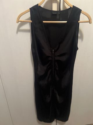 Vero Moda Blusa Negra Cremallera Delantera