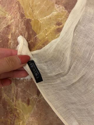 Foulard Twinset Bianco Pizzo Cuore