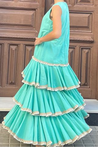 Traje Flamenca Verde Agua Talla 38-40