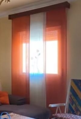 2 patas de Estores Naranja y Blanco