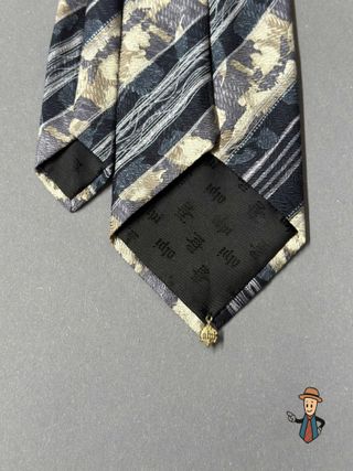 Corbata Alpi Seda Beige y Negra