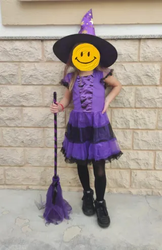 Disfraz Halloween bruja Murciélagos talla 4/6