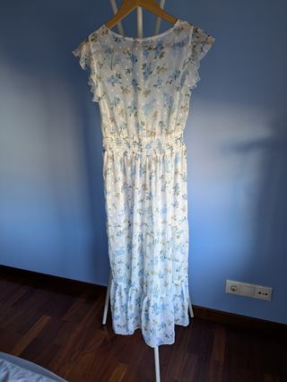Vestido largo Stradivarius flores S