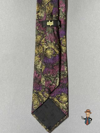 Corbata de Seda Alpi Oro y Morado