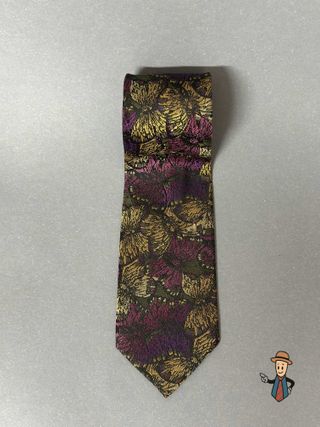 Corbata de Seda Alpi Oro y Morado
