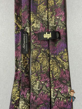 Corbata de Seda Alpi Oro y Morado