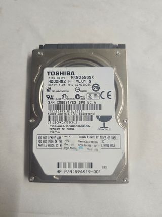 Disco Duro Toshiba 500GB 2.5 MK5065GSX