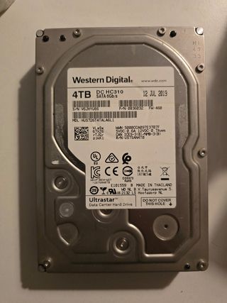 Disco Duro Western Digital 4TB Enterprise impecabl