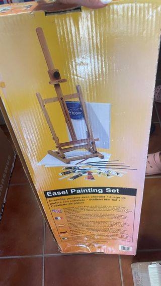 Set Pintura Caballete y Lienzos Winsor