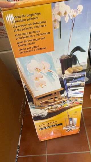 Set Pintura Caballete y Lienzos Winsor