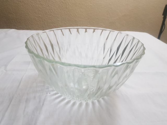 Ensaladera de cristal transparente 23cm