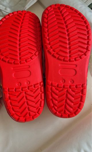 sandalias rojas con luces