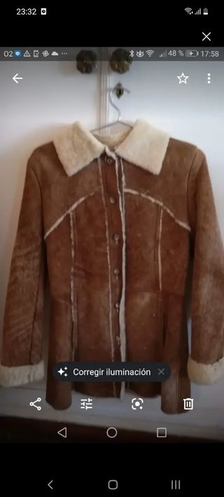 Chaqueta de ante y borrego talla M