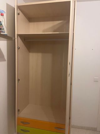Armario juvenil 2 puertas y 2 cajones