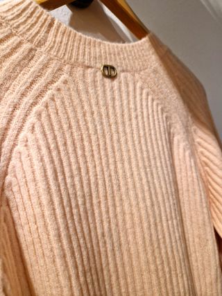 Vestito corto,maglia,TwinSet,elasticizzato,rosa,M