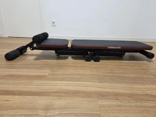 Banca plegable + mancuernas (20kg + 10kg + 4kg)