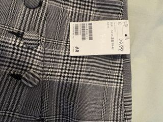 Falda H&M cuadros gris Talla M