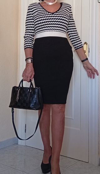 Bolso Piel Purificación García Negro con bandolera
