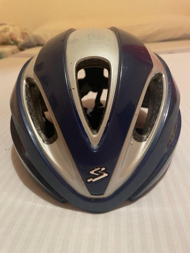 Casco Ciclismo Spiuk Azul y Plateado