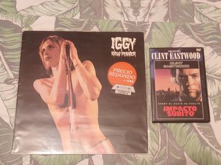 Lote LP Iggy Pop Raw Power y DVD Clint Eastwood