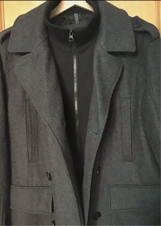 Abrigo gris elegante invierno M/L