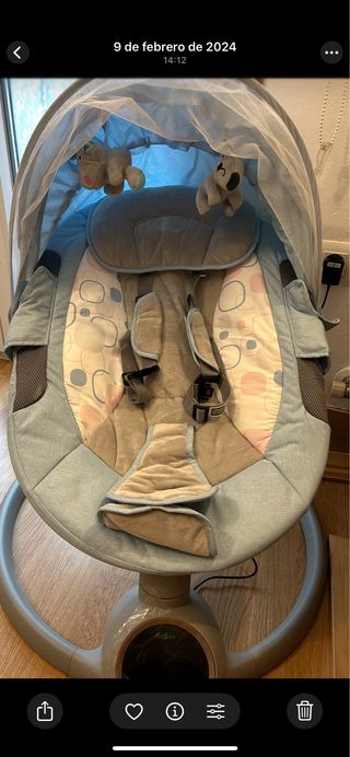 Silla Mecedora Eléctrica Bebe2luxe. Nunca usada.