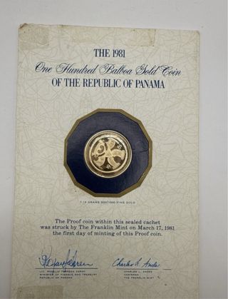 100 Balboa de oro 1981 Panama