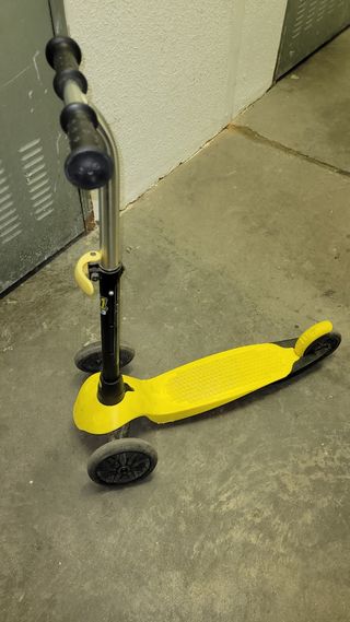 Patinete infantil 3 ruedas amarillo Oxelo