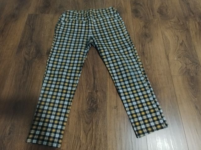 Pantalón cuadros elástico