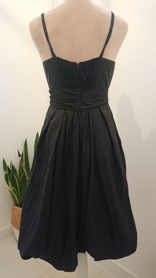 NUEVOVestido negro fiesta midi tirantes