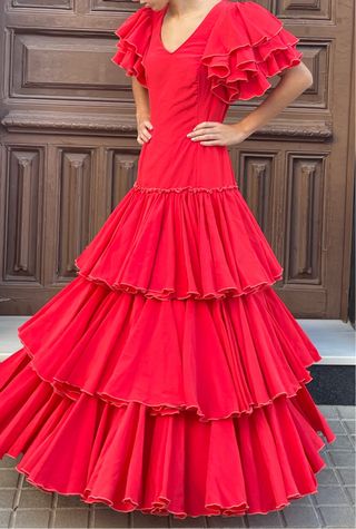 Traje Flamenca Rojo T. 36-38