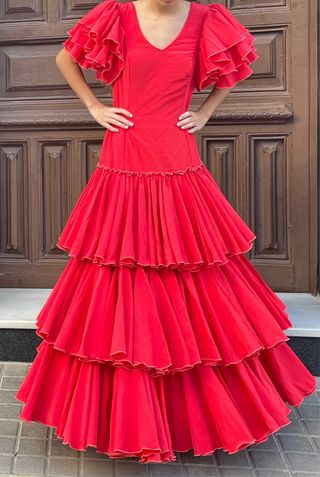 Traje Flamenca Rojo T. 36-38