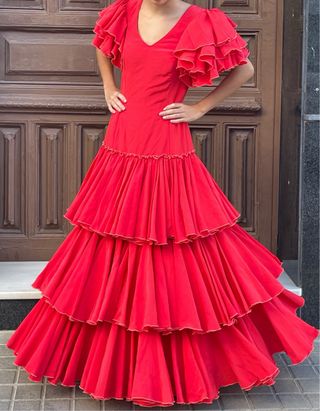 Traje Flamenca Rojo T. 36-38