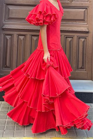 Traje Flamenca Rojo T. 36-38