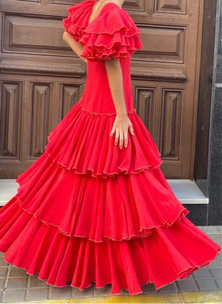 Traje Flamenca Rojo T. 36-38