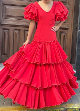 Traje Flamenca Rojo T. 36-38