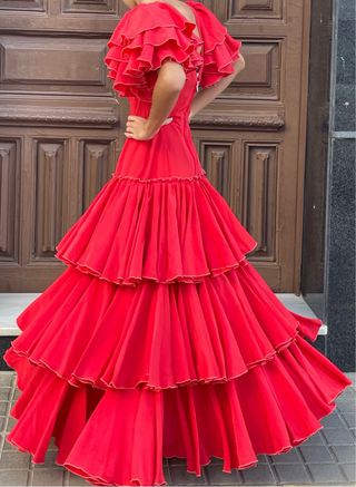 Traje Flamenca Rojo T. 36-38
