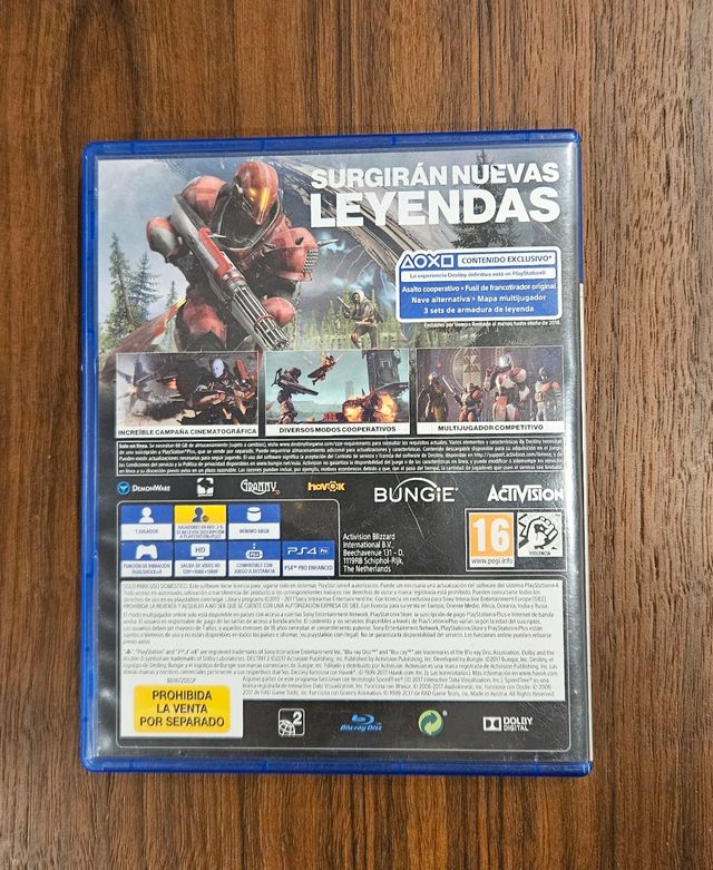 Caja Juego PS4 Destiny 2 + Extras