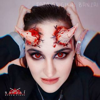 Lentillas Halloween Azules y Blancas