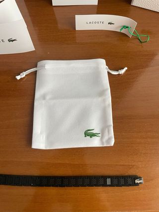 Pulsera Lacoste Negra y Blanca