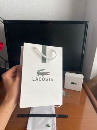 Pulsera Lacoste Negra y Blanca