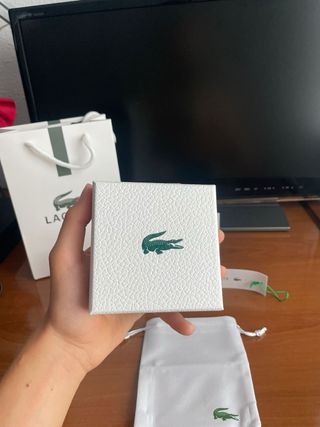 Pulsera Lacoste Negra y Blanca