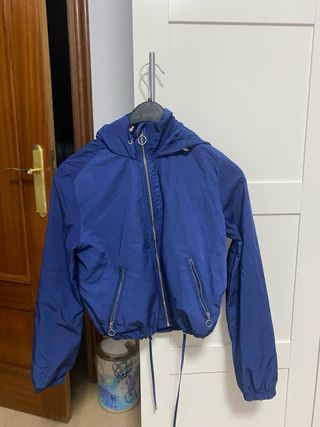 Chaqueta Bershka Bomber Azul Talla S