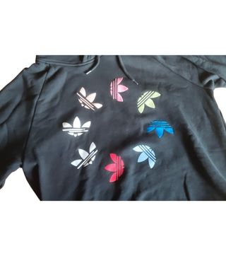 Sudadera Adidas con capucha y logo multicolor